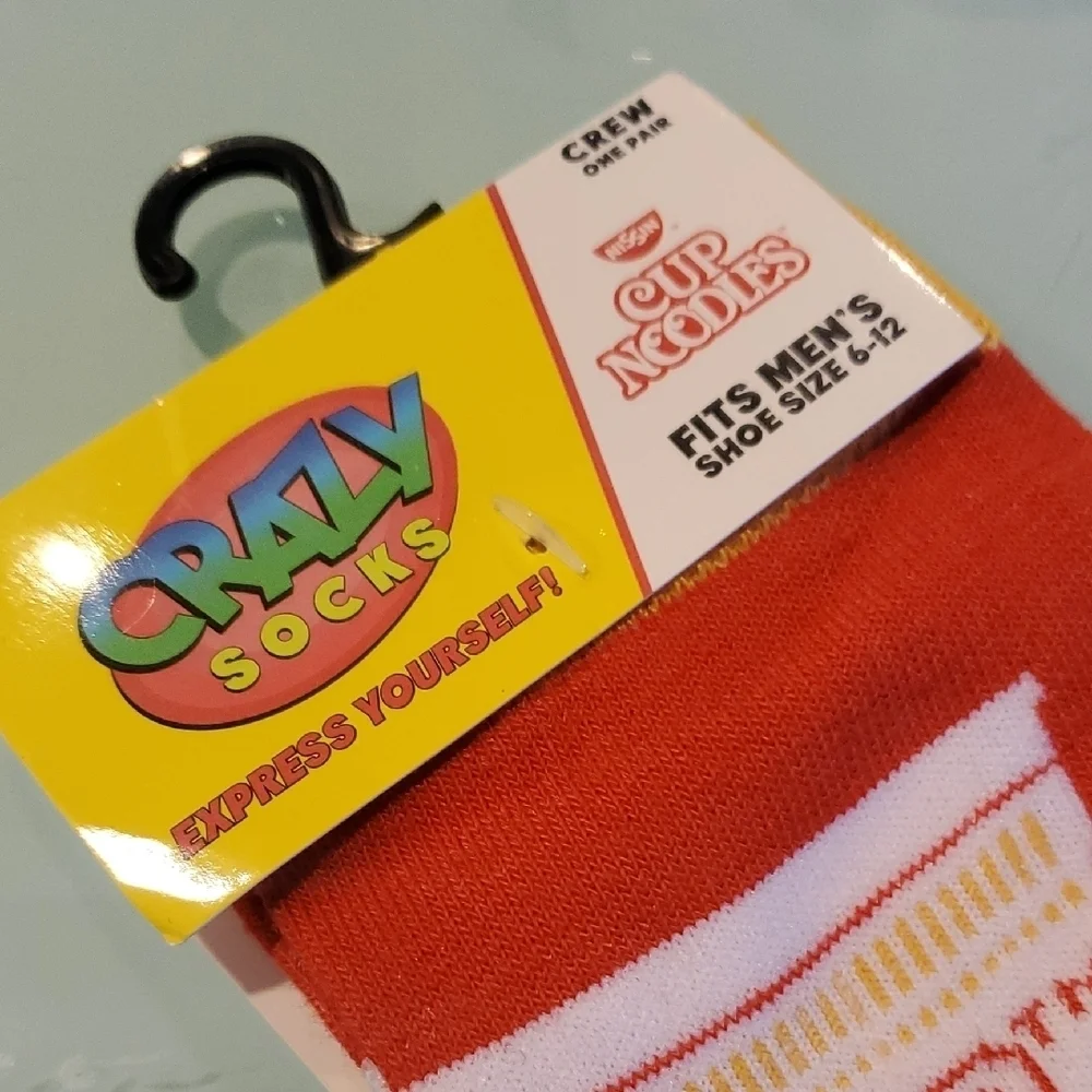 brand new! Great gift idea Crazy Socks CUP OF NOODLE SOCKS